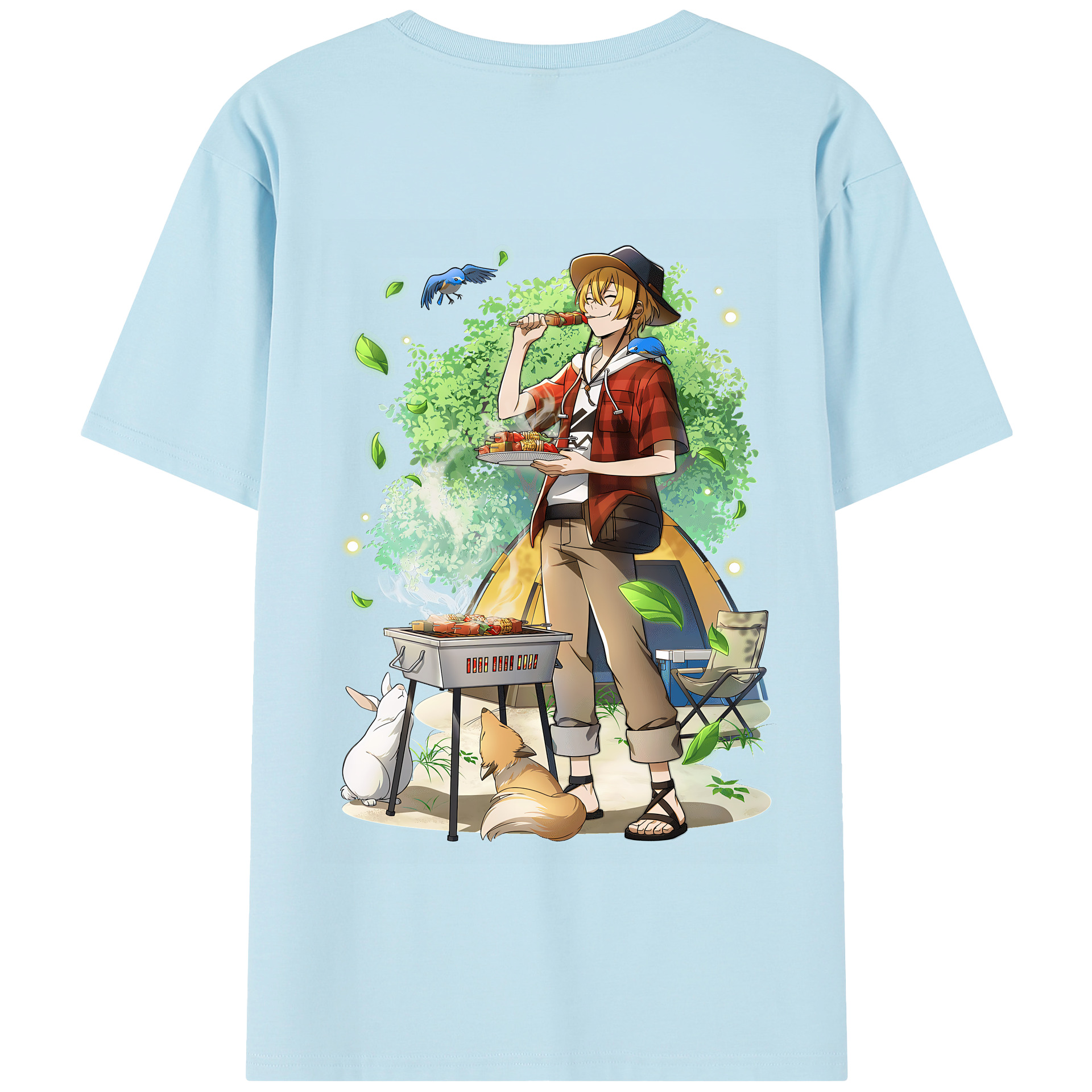 （画像用） 文豪ストレイドッグス Bungo Stray Dogs 綿100％半袖Tシャツ（背面プリント）